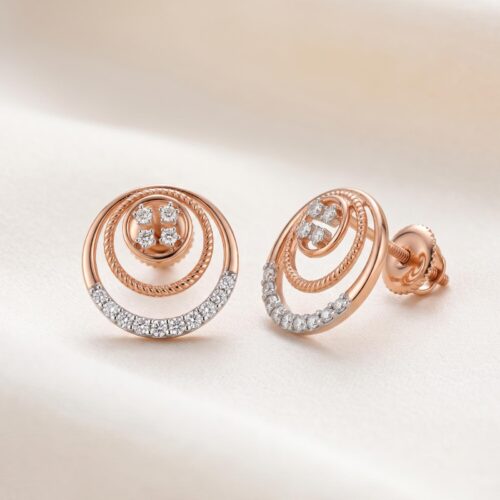 Luxury 14K Gold Diamond Earrings Designed for Modern Elegance