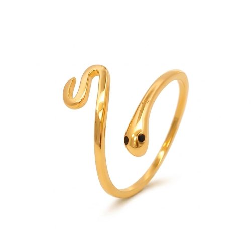 18K Gold Snake Adjustable Style Ring