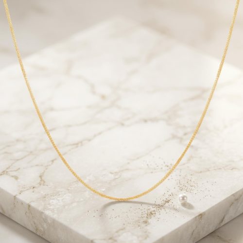 18K Yellow Gold Classic Wheat Chain Necklace