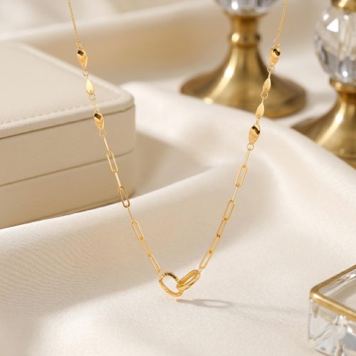 Effortless Elegance Redefined with Our Lightweight 18K Gold Necklace  A Signature of Grace by Bafleh Jewellery