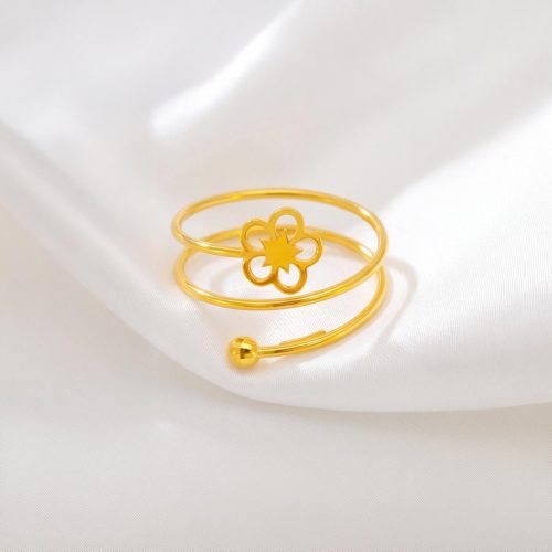 Elegant 21K Gold Ring Collection Available at Bafleh Jewellery