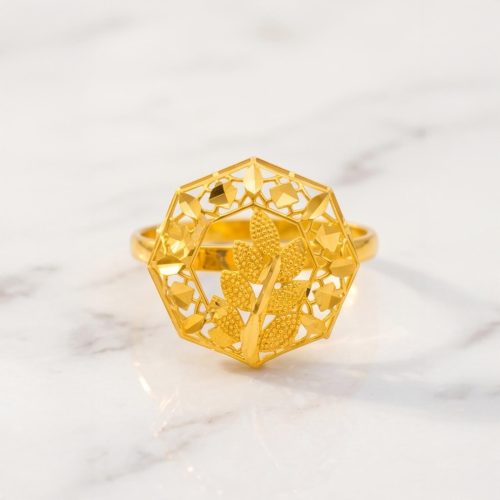 Premium Craftsmanship 21K Gold Ring Collection by Bafleh Jewellery