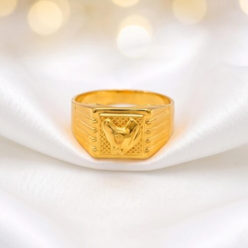 Bafleh Jewellery Exclusive 21K Gold Men Ring  A Symbol of Style & Prestige