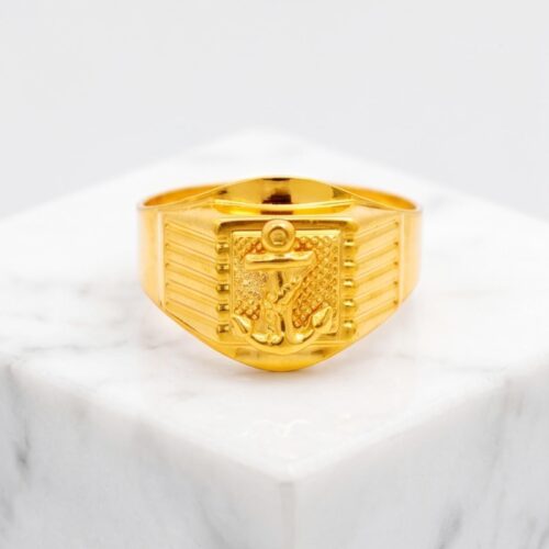 Bold & Elegant 21K Gold Men Ring  Designed for the Modern Gentleman