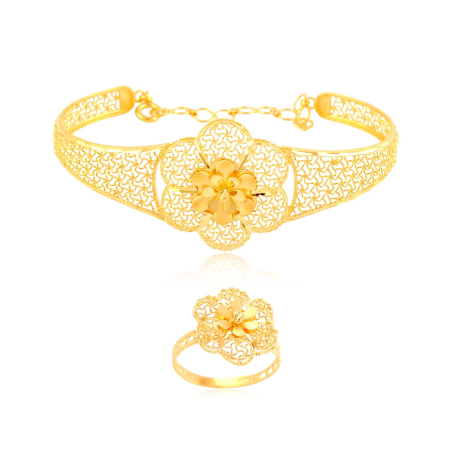 Explore Our 22kt Gold Bangle Set Collection - Bafleh Jewellery