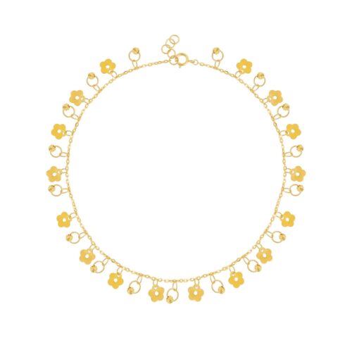 A Modern Take on Timeless Gold ? Floral Anklet in 21K