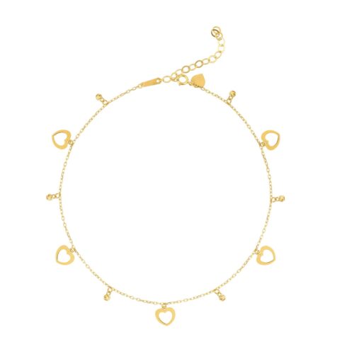 Pure 21K Gold Heart Anklet ? A Symbol of Grace & Love