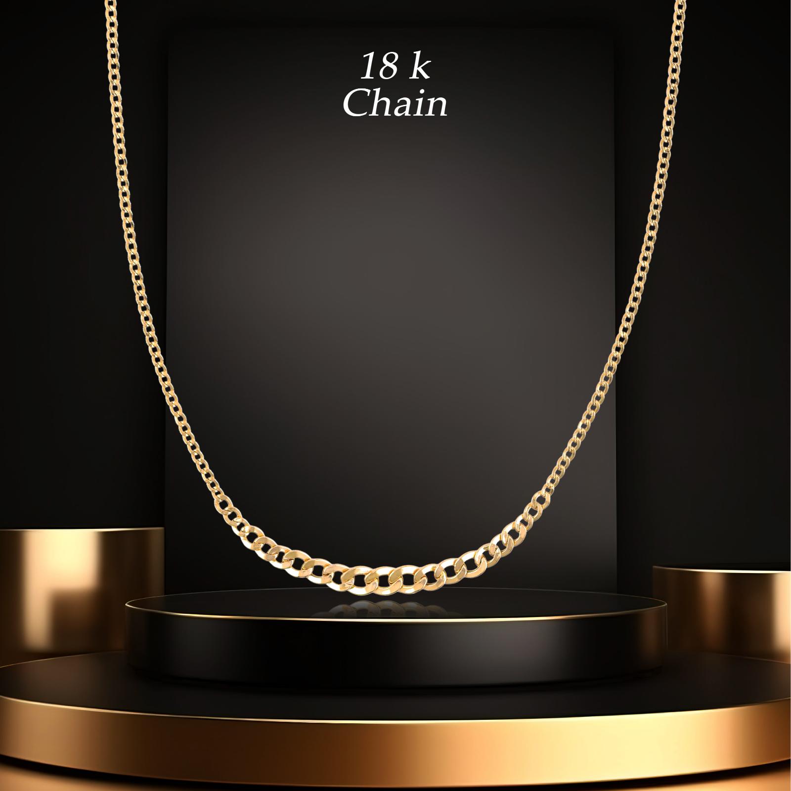 18K Gold Herringbone Chain Necklace - Bafleh Jewellery