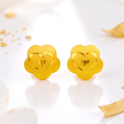 Beautiful 21K Gold Earrings for Teens Timeless Elegance by Bafleh Jewellery