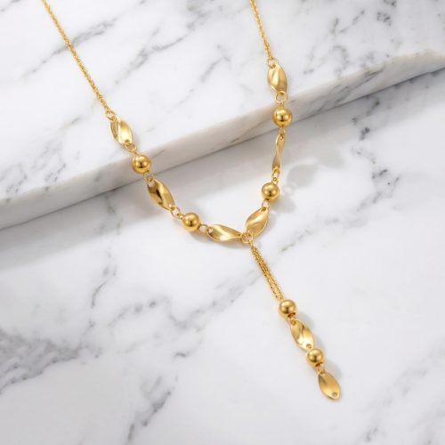 Classic 18K Gold Necklace Crafted by Bafleh Jewellery
