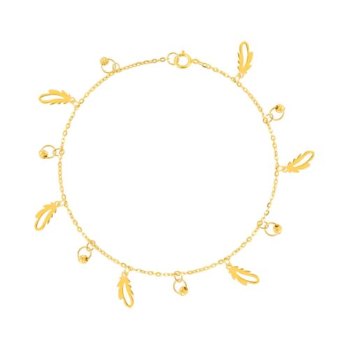 Discover the Radiance of Purity: Elegant 21K Gold Lightweight Bracelet Crafted for Everyday Glamour