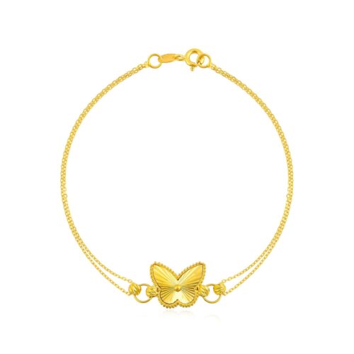 Grace in Flight ? Butterfly-Shaped 22KT Gold Bracelet by Bafleh Jewellery