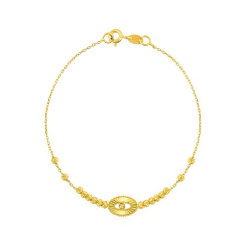 Refined Elegance in Every Curve ? 22KT Oval Gold Bracelet