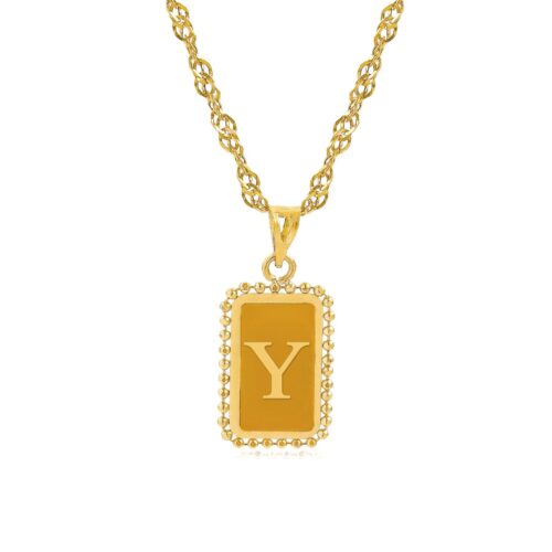 18K Gold 'Y' Pendant Necklace