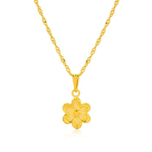 Discover the Beauty of This Exquisitely Crafted 21K Flower-Shaped Necklace