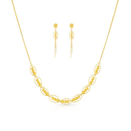 Elegance Redefined  Stunning 21K Gold Necklace Sets at Bafleh Jewellery