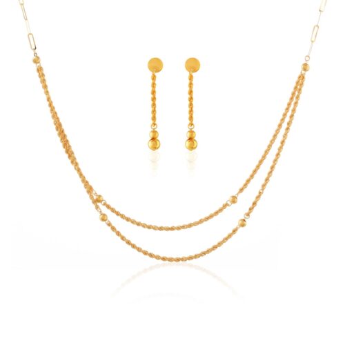 Bafleh Jewellery?s Signature 21K Gold Necklace Sets Collection