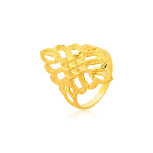 Golden Grace Sleek 21K Polished Ring for Everyday Glam