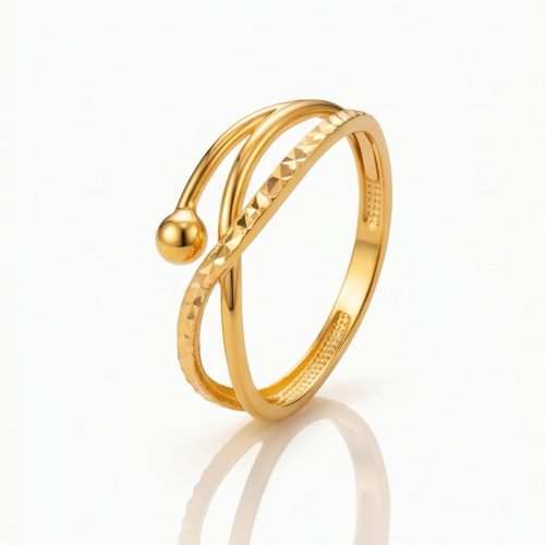Elegant 18K Gold Daily Wear Ring – Stylish & Comfortable Design by Bafleh Jewellery