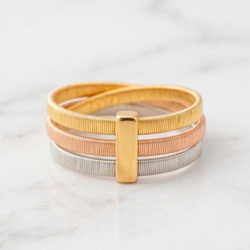 Discover the Exclusive Three Tone 18K Spring Ring Collections at Bafleh Jewellery