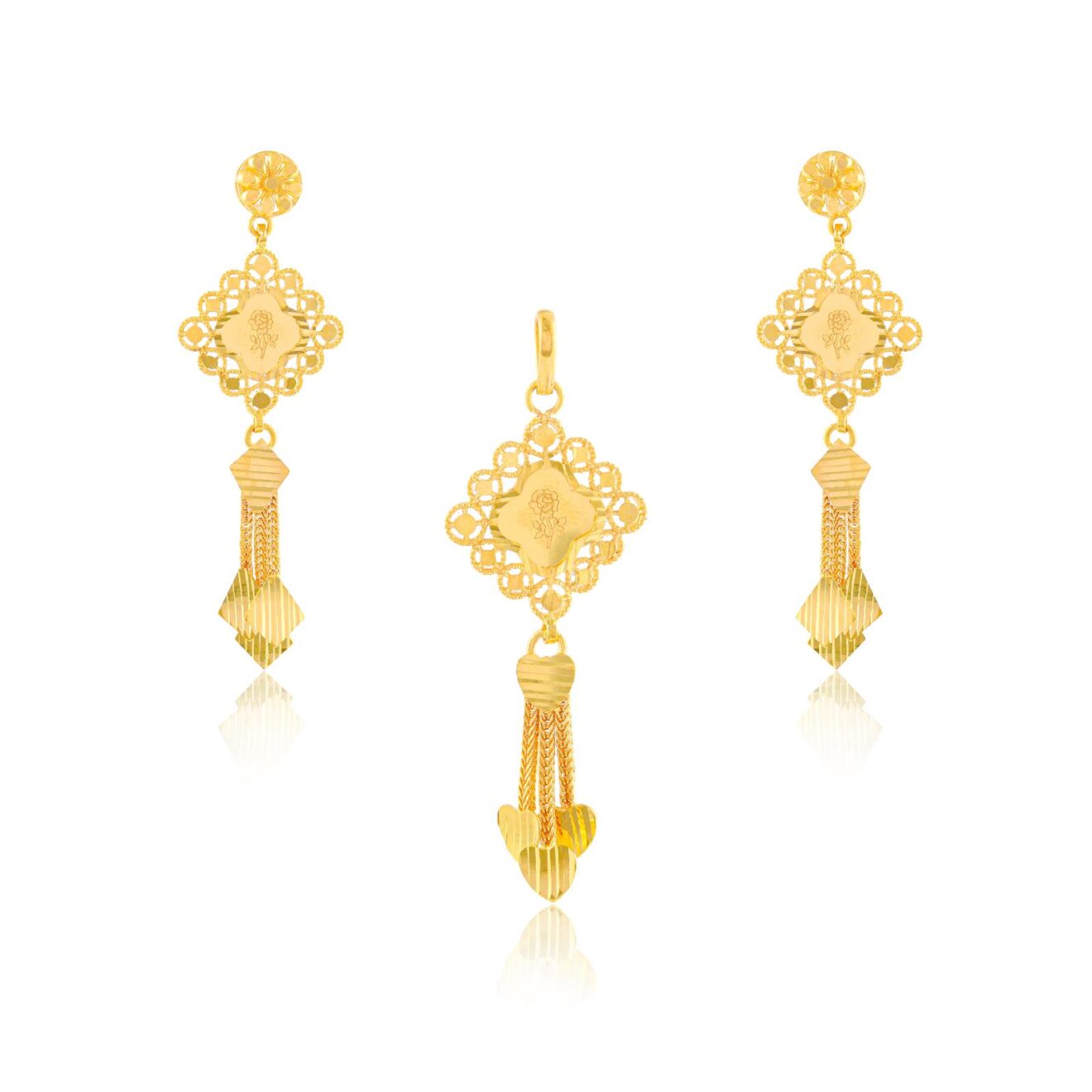 Own Your Shine with 22kt Gold Pendant Sets - Bafleh Jewellery