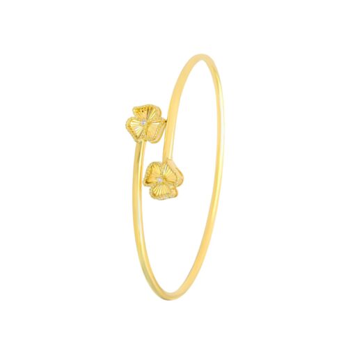 Discover the Art of Minimal Luxury with Our Lightweight 18K Gold Bangle – Exclusively at Bafleh Jewellery
