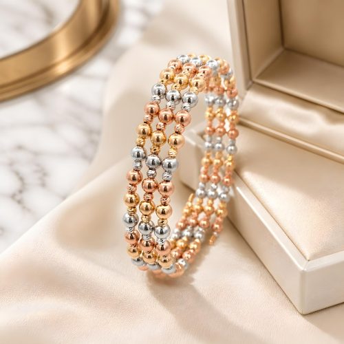 Light Weight Luxury: 18K Free Size Bangle Only at Bafleh Jewellery