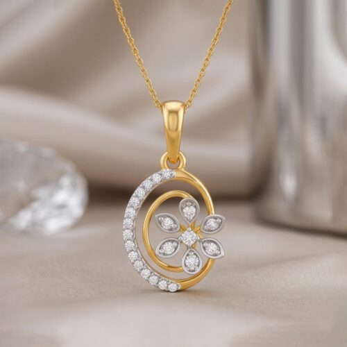 Premium Diamond Pendant with IDT Certification Shop at Bafleh Jewellery