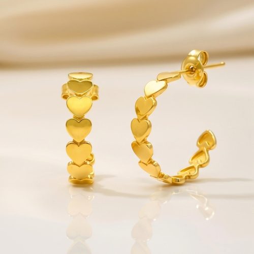 Classic 18K Gold Hoop Earrings | Everyday Luxury by Bafleh Jewellery