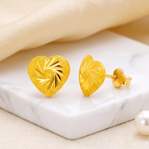 Shine Every Day with Elegant 21K Gold Earrings by Bafleh Jewellery