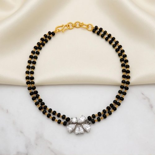 Elegant 18K Yellow Gold Natural Diamond Mangalsutra Design Bracelet for Women| Timeless Bridal Jewellery by Bafleh Jewellery