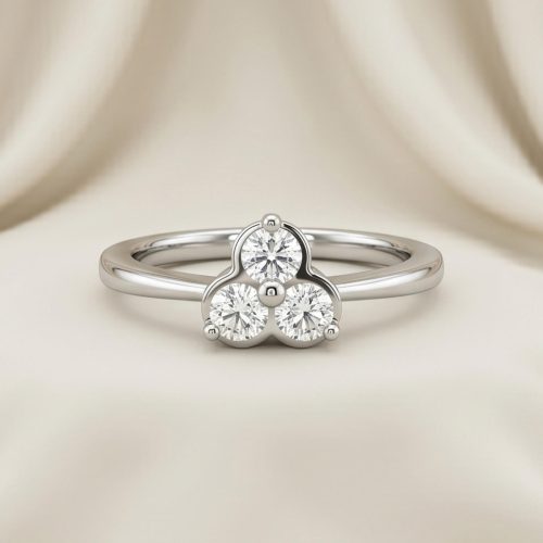 1. Premium Craft 18K White Gold Diamond Ring with Natural Diamond ? Elegant Bridal Jewellery Choice