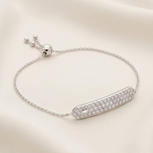 Elegant Diamond Bracelet in 18K White Gold| Bafleh Jewellery