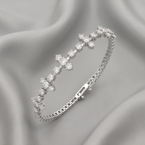 Shop Exclusive 18K White Gold Diamond Bracelets at Bafleh Jewellery