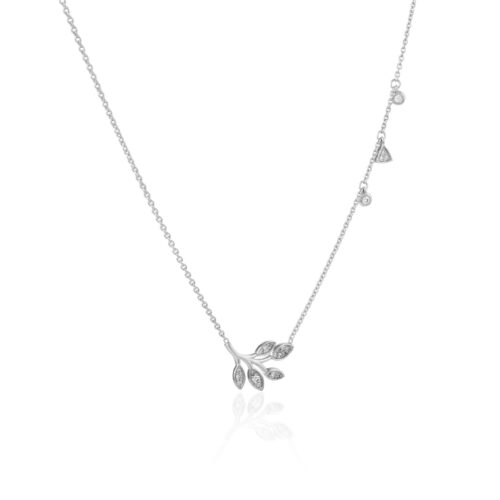 A Timeless White Gold Diamond Necklace by Bafleh Jewellery