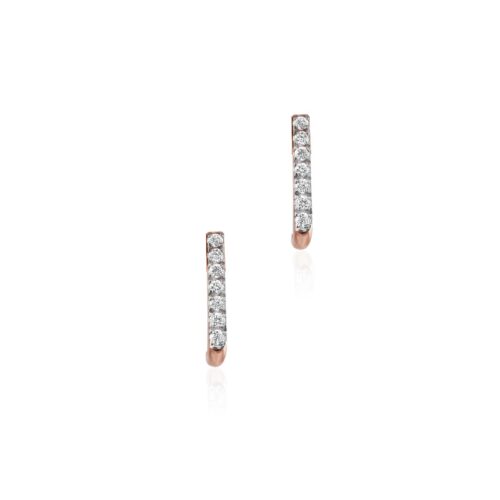 Celebrate Every Moment with 18K Rose Gold Diamond Earrings, Luxuriously Crafted and IDT Certified by Bafleh Jewellery