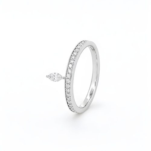 Stunning 18K White Gold Diamond Ring with Natural Diamond Perfect Blend of Luxury and Shine