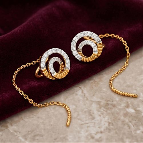 Luxury 18K White Gold Natural Diamond Drop Earrings | IDT Certified | Bafleh Jewellery