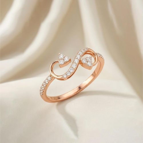 Radiant 18K Rose Gold Diamond Ring with Natural Diamonds A Perfect Statement of Luxury and Style