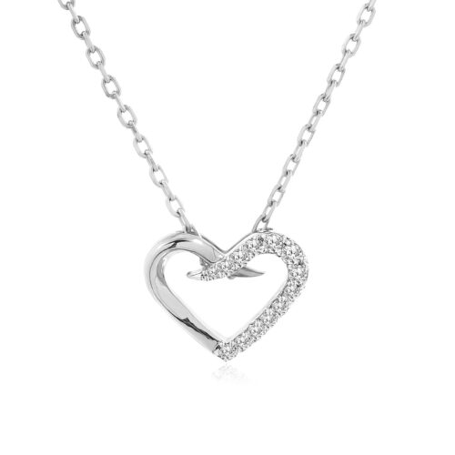 Lightweight Heart-Shaped Diamond Necklace ? Your Daily Dose of Sparkle