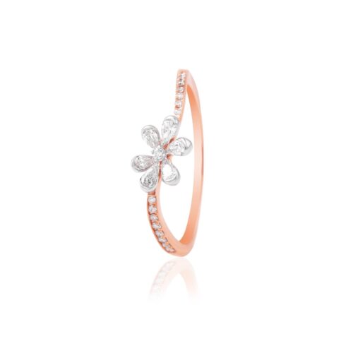 A Ring That Radiates Love ? IDT Certified Rose Gold Diamond Ring at Bafleh