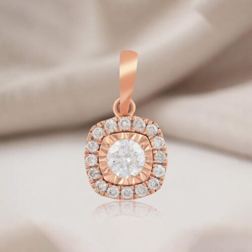Modern Glamour with a Diamond Square Cut Pendant
