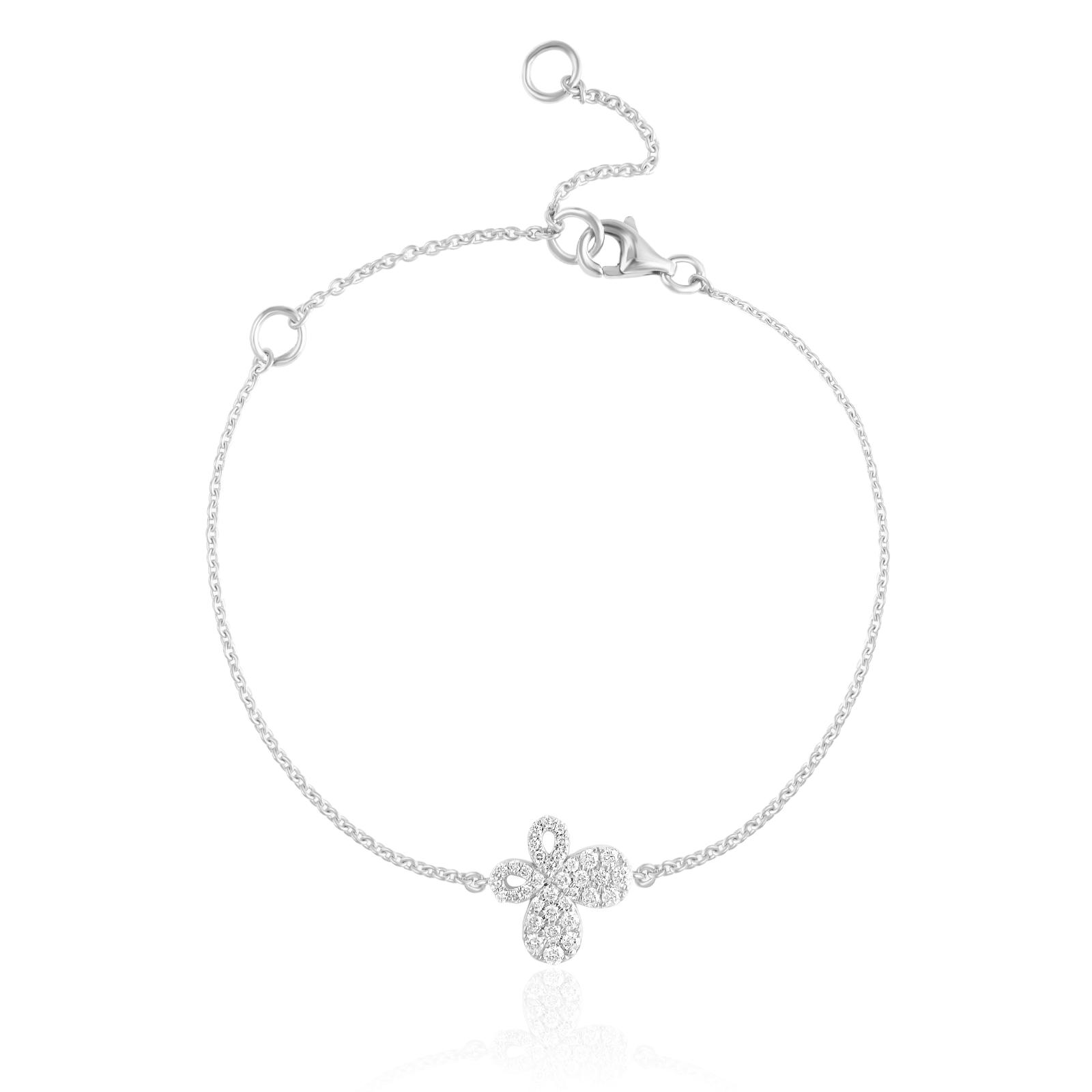 Exquisite Diamond White Gold Bracelet with IDT Certification – Only at Bafleh Jewellery