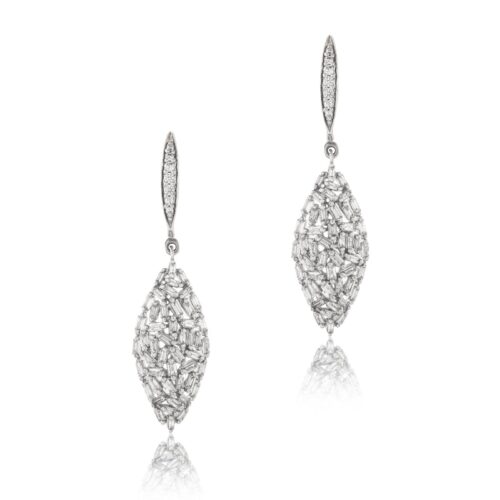 Shine Bright with Real Diamond White Gold Earrings ? Only at Bafleh