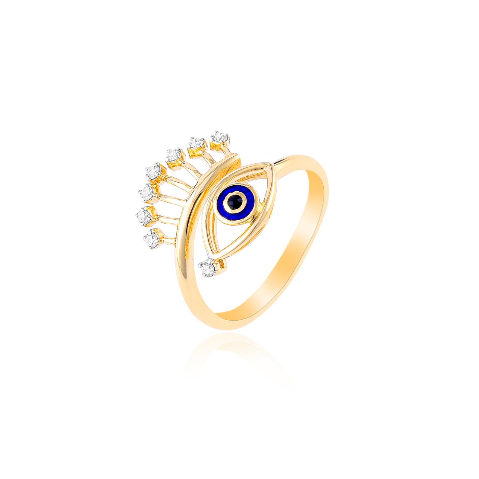 Diamond evil clearance eye ring