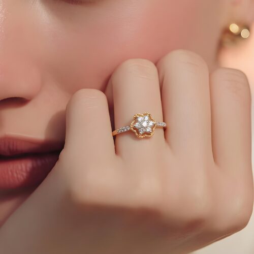 Ramadan Exclusive: Half-Price on Beautiful 18K Yellow Gold Diamond Rings ? Elevate Your Style Only at Bafleh Jewellery