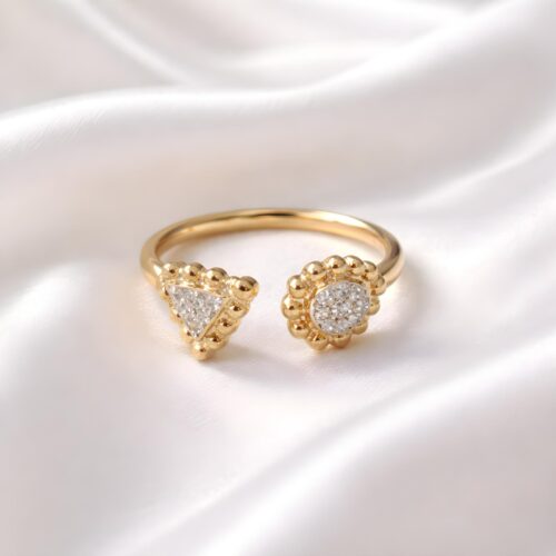 Limited Ramadan Offer: 50% Off Luxurious 18K Yellow Gold Diamond Rings Shop Exclusively at Bafleh Jewellery