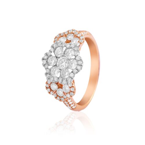 Luxury Meets Perfection Explore the Exclusive 18K Rose Gold Natural Diamond Ring Collection and Find Your Perfect Sparkle at Bafleh Jewellery