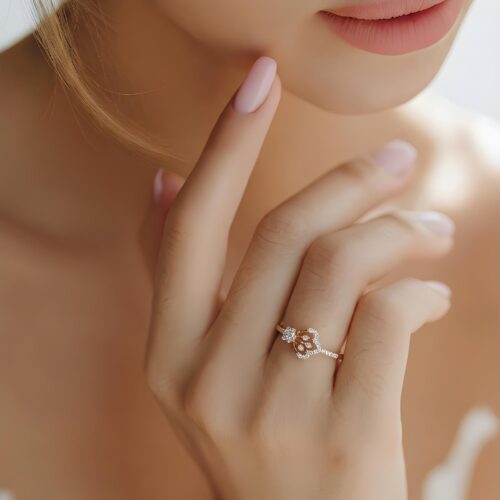 Ramadan Exclusive: Stunning 18K Rose Gold Diamond Rings Now at Half Price Only at Bafleh Jewellery