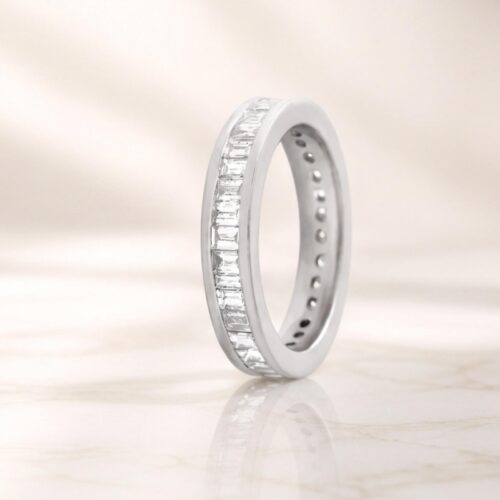 Experience Pure Luxury with a Stunning White Platinum Natural Diamond Ring A Masterpiece of Elegance Available at Bafleh Jewellery
